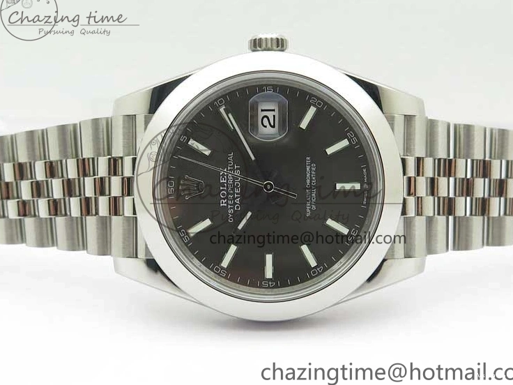 41 Gray Best Dial 904L VS3235 on 1:1 Jubilee VSF Edition DateJust SS 126330 Bracelet 0118